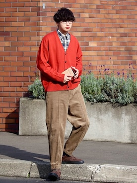「SLACK FOOTWEAR（スラックフットウェア）のアイテム」を使った、  風早ゆうたさん（メンズ・184cm）の秋コーディネート