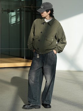   風早ゆうたさん（メンズ・184cm）の冬コーディネート