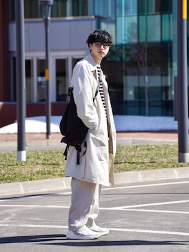 風早ゆうたさん(メンズ・184cm)の春コーディネート