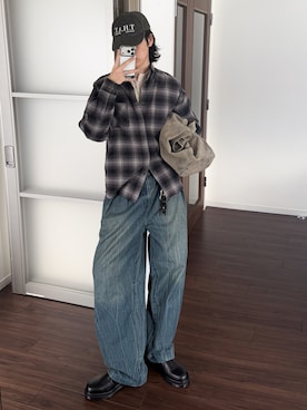   風早ゆうたさん（メンズ・184cm）の春コーディネート