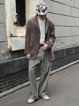 「Bleme（ブレム）のアイテム」を使った、  風早ゆうたさん（メンズ・184cm）の冬コーディネート