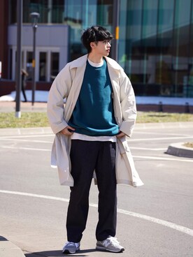 風早ゆうたさん(メンズ・184cm)の春コーディネート