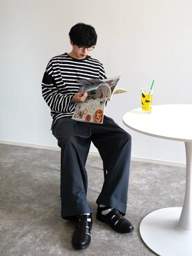 「EMMA  CLOTHES」｜「アイテム（その他）」を使った、  風早ゆうたさん（メンズ・184cm）の春コーディネート