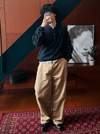 「Dr. Martens（ドクターマーチン）のDr. Martens/ドクターマーチン 2976 MONO チェルシー ブーツ 25685001（ブーツ）」を使った、  風早ゆうたさん（メンズ・184cm）の秋コーディネート