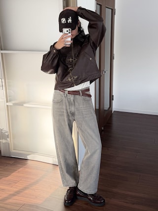 「Levi's（リーバイス）のLevi’s/リーバイス バギーデニム 578 BAGGY（デニムパンツ）」を使った、  風早ゆうたさん（メンズ・184cm）の冬コーディネート