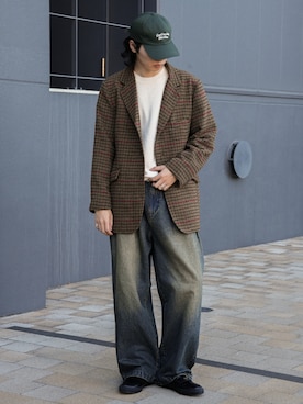 「アイテム（帽子）」を使った、  風早ゆうたさん（メンズ・184cm）の秋コーディネート