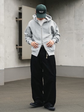 「アイテム（パーカー）」を使った、  風早ゆうたさん（メンズ・184cm）の秋コーディネート