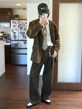 「アイテム（テーラードジャケット）」を使った、  風早ゆうたさん（メンズ・184cm）の夏コーディネート