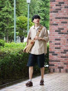 「TIMEX（タイメックス）のアイテム（腕時計）」を使った、  風早ゆうたさん（メンズ・184cm）の夏コーディネート