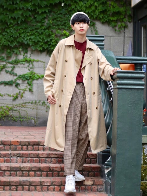 風早ゆうた Green Label Relaxing By 風早ゆうたのトレンチコートを使ったコーディネート Wear 風早ゆうた Green Label Relaxing By 風早ゆうたのトレンチコートを使ったコーディネート Wear