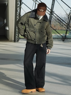 「アイテム（ブーツ）」を使った、  風早ゆうたさん（メンズ・184cm）の冬コーディネート