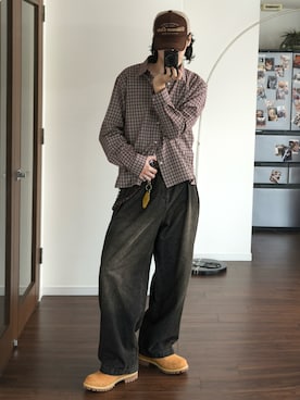 「Timberland（ティンバーランド）のアイテム」を使った、  風早ゆうたさん（メンズ・184cm）の春コーディネート