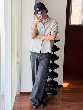 風早ゆうたさん(メンズ・184cm)の春コーディネート