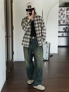   風早ゆうたさん（メンズ・184cm）の春コーディネート