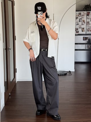 「schott（ショット）のSchott/ショット/TANK TOP PACK/タンクトップ パック（タンクトップ）」を使った、  風早ゆうたさん（メンズ・184cm）の春コーディネート