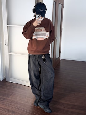 「Bleme（ブレム）のアイテム」を使った、  風早ゆうたさん（メンズ・184cm）の冬コーディネート