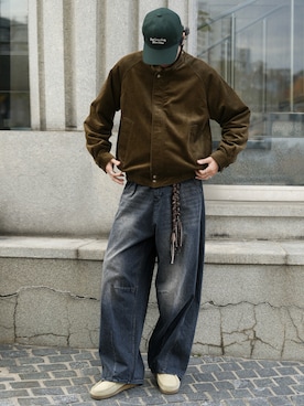   風早ゆうたさん（メンズ・184cm）の冬コーディネート