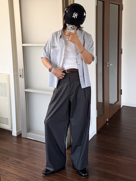   風早ゆうたさん（メンズ・184cm）の春コーディネート