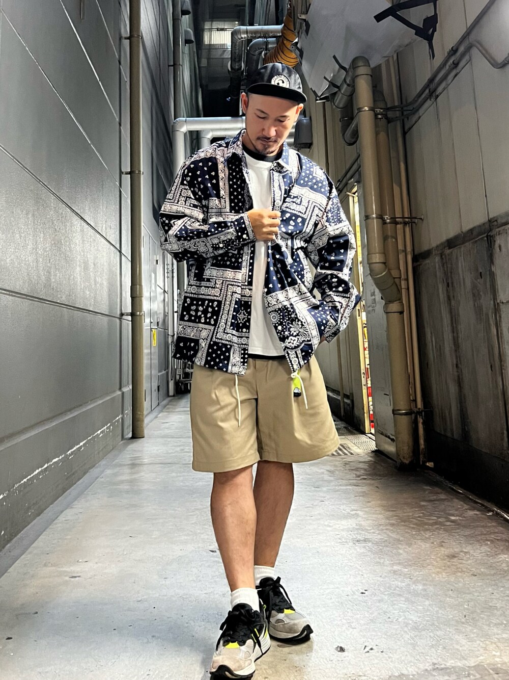 Schott　コーチシャツ　ネイビー　L　ペイズリー　バンダナ schott（ショット）の「Schott/ショット/BANDANA COACH SHIRTS