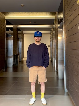 「Carhartt(カーハート)のアイテム(その他パンツ)」を使った、T-9さん(メンズ・165cm)の秋コーディネート