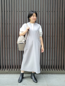 「袖ボリューム」｜「アイテム（レインシューズ）」を使った、ちえさん（レディース・154cm）の夏コーディネート