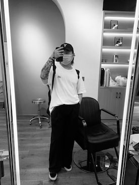 「VLONE（ヴィーロン）のアイテム」を使った、Kevinさん（メンズ・168cm）の夏コーディネート