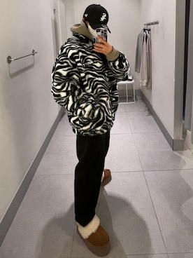 「RUSTY（ラスティ）のアイテム（その他アウター）」を使った、annmancheeesさん（レディース・156cm）の冬コーディネート