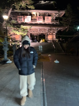 「THE NORTH FACE（ザノースフェイス）のザ・ノース・フェイス メンズダウンジャケット / ヌプシジャケット（ダウンジャケット/コート）」を使った、annmancheeesさん（レディース・156cm）の冬コーディネート