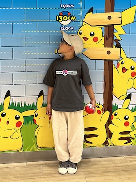 「Right-on KIDS（ライトオンキッズ）のアイテム」を使った、arata rikuto【兄弟code】さん（キッズ・110cm）の春コーディネート