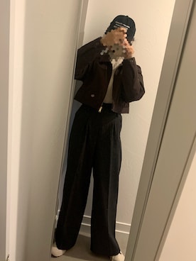 「アイテム（その他アウター）」を使った、まる◉さん（レディース・165cm）の冬コーディネート