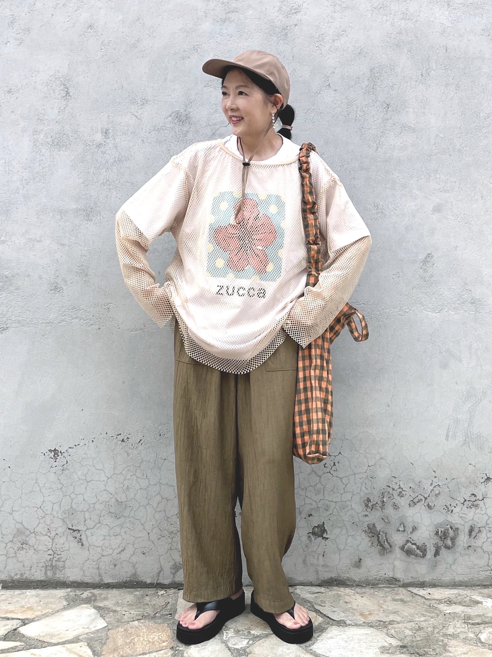 ZUCCa - 2019S/S zucca コットン起毛カットソー セール】(S)チュールチェック（Tシャツ/カットソー）｜ZUCCa