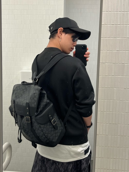 【近年モデル 美品】コーチ　ペース　バックパック　　シグネチャーキャンバス　黒 1712471655_500.jpg