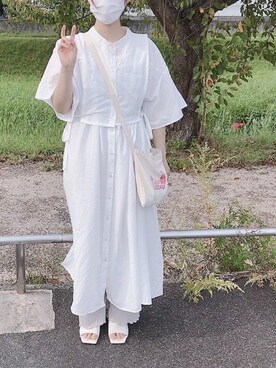「frames RAY CASSIN（フレームスレイカズン）のアイテム（ワンピース/ドレス）」を使った、はうさん（レディース・151cm）の春コーディネート