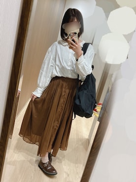 「ehka sopo（エヘカソポ）のアイテム」を使った、min*自己満メモさん（レディース・155cm）の秋コーディネート