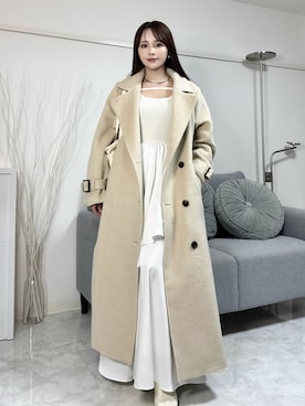 「アイテム（チョーカー）」を使った、Harukaさん（レディース・158cm）の秋コーディネート