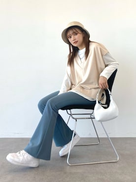 「秋トレンド2021」｜「アイテム（その他）」を使った、Harukaさん（レディース・158cm）の秋コーディネート