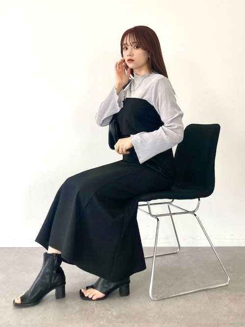スカート haruka HARUKA DESIGN】ギャザー切り替えスカート ｜ ロング スカート