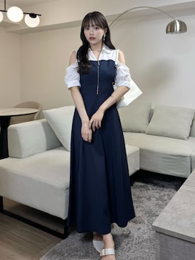 「Elishe（エリシェ）のアイテム」を使った、Harukaさん（レディース・158cm）の夏コーディネート