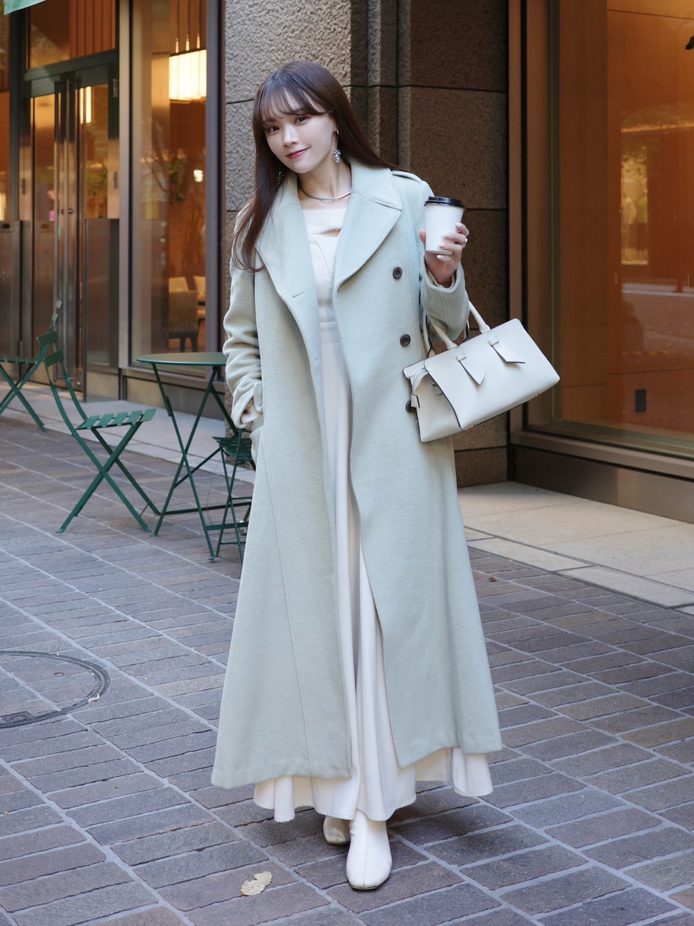 rienda スタンドカラーシェイプドチェスターコート【GRY】 リエンダ 