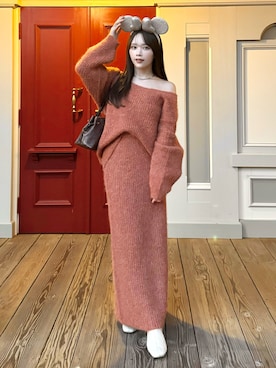 「アイテム（アクセサリー）」を使った、Harukaさん（レディース・158cm）の秋コーディネート