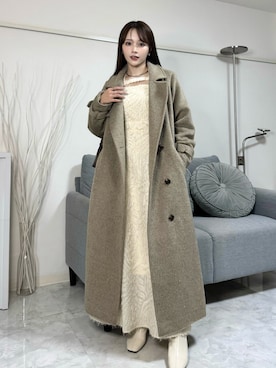 「アイテム（チョーカー）」を使った、Harukaさん（レディース・158cm）の秋コーディネート