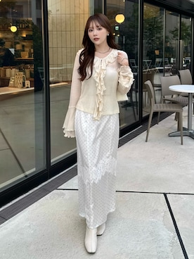 「Elishe（エリシェ）のアイテム」を使った、Harukaさん（レディース・158cm）の夏コーディネート