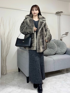 Harukaさん（レディース・158cm）の冬コーディネート