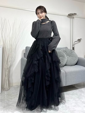 LA BELLE ETUDEのアイテムを使った「チュールスカート」の人気