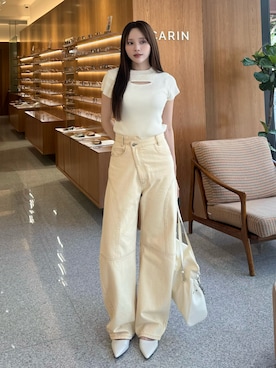 「Elishe（エリシェ）のアイテム」を使った、Harukaさん（レディース・158cm）の夏コーディネート