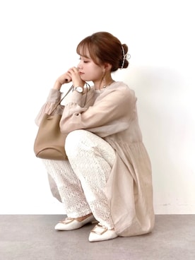 「秋トレンド2021」｜「アイテム（その他）」を使った、Harukaさん（レディース・158cm）の夏コーディネート