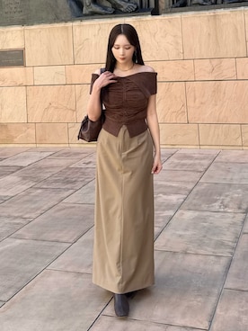 「EMODA（エモダ）のアイテム」を使った、Harukaさん（レディース・158cm）の夏コーディネート
