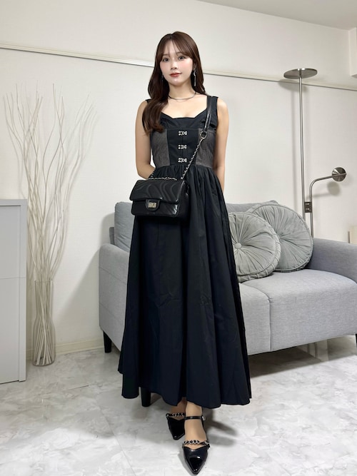 Darich ワンピース コルセットデザインロングワンピース