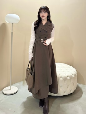 「GOLDY（ゴールディ）のアイテム」を使った、Harukaさん（レディース・158cm）の秋コーディネート