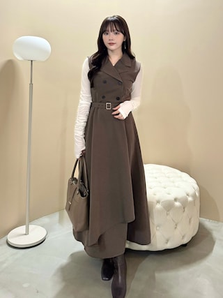 「Elishe(エリシェ)のシアギャザートップス(その他トップス)」を使った、Harukaさん(レディース・158cm)の秋コーディネート